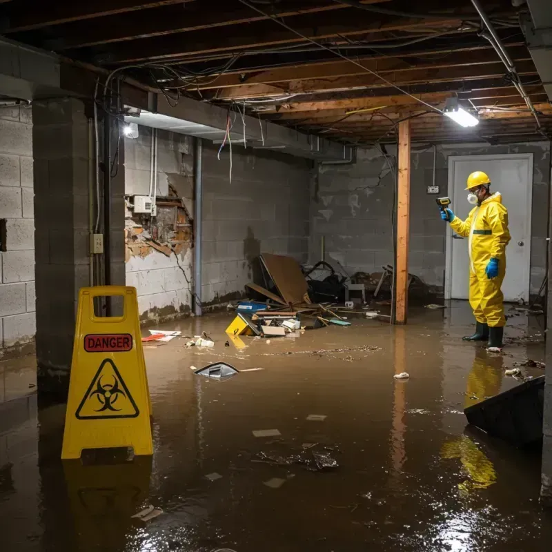 Flooded Basement Electrical Hazard in Jackson, LA Property